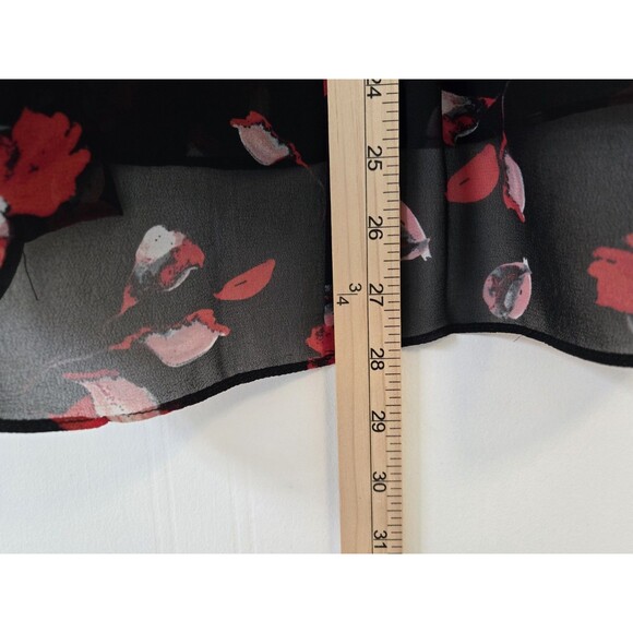 Kensie Blouse Womens S Dark Floral Whimsigoth Fairy Grunge Goth Bell Sleeve Fall - Picture 7 of 9